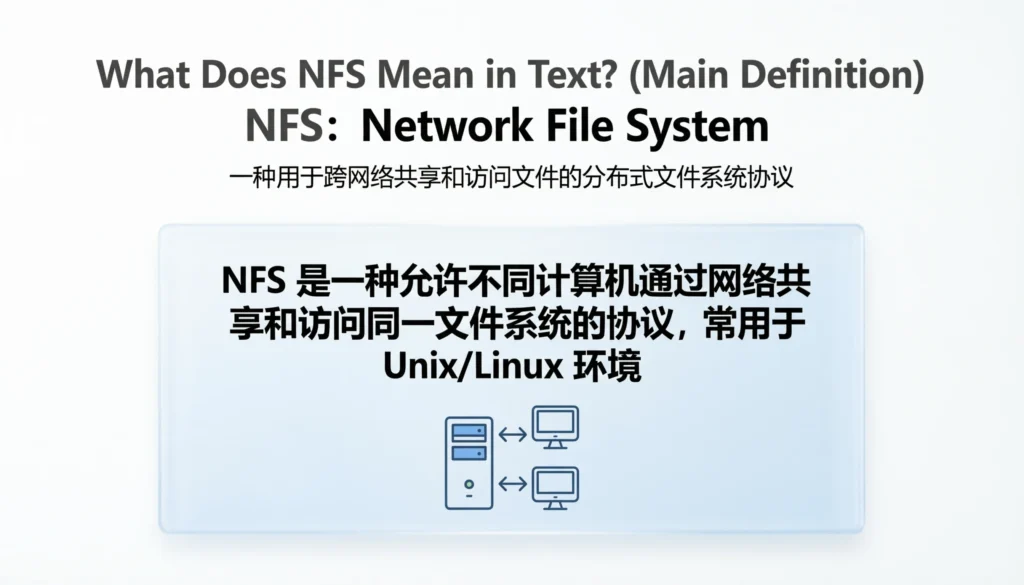 What Does NFS Mean in Text? (Main Definition)