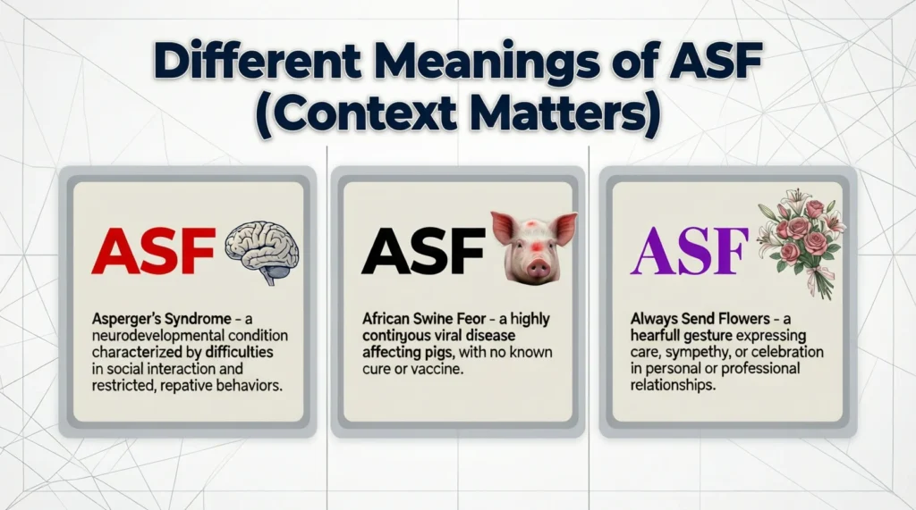 Different Meanings of ASF (Context Matters)
