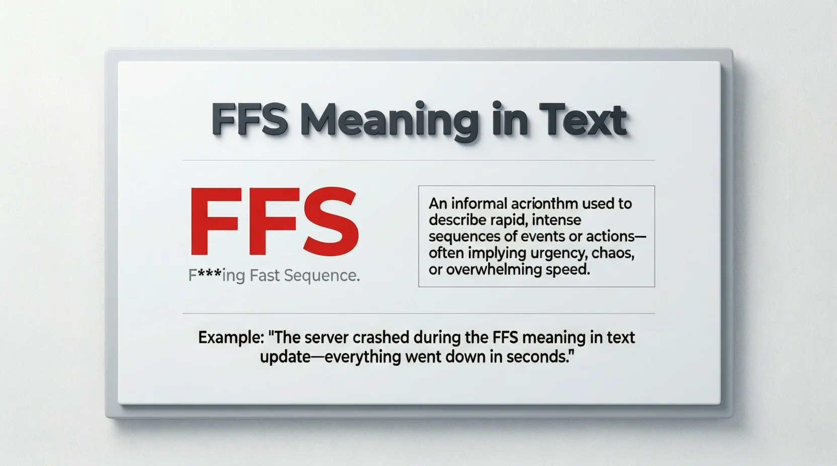 FFS Meaning in Text
