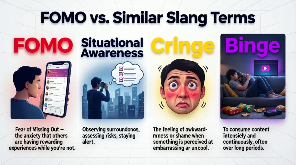 FOMO vs Similar Slang Terms
