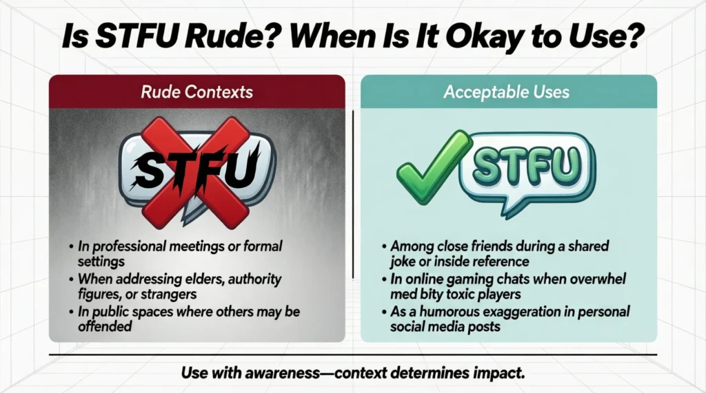 Is STFU Rude? When Is It Okay to Use