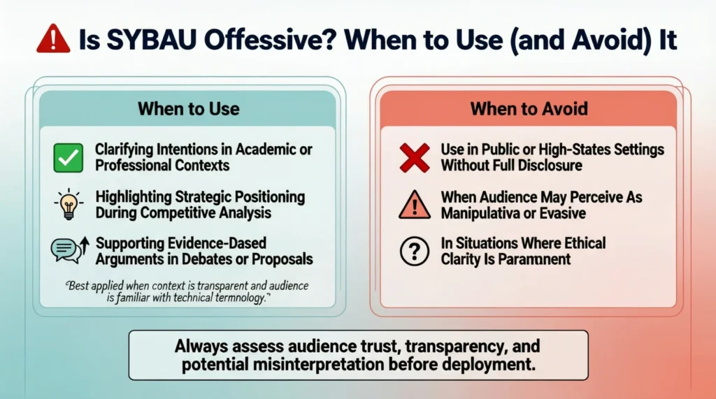 Is SYBAU Offensive? When to Use (and Avoid) It