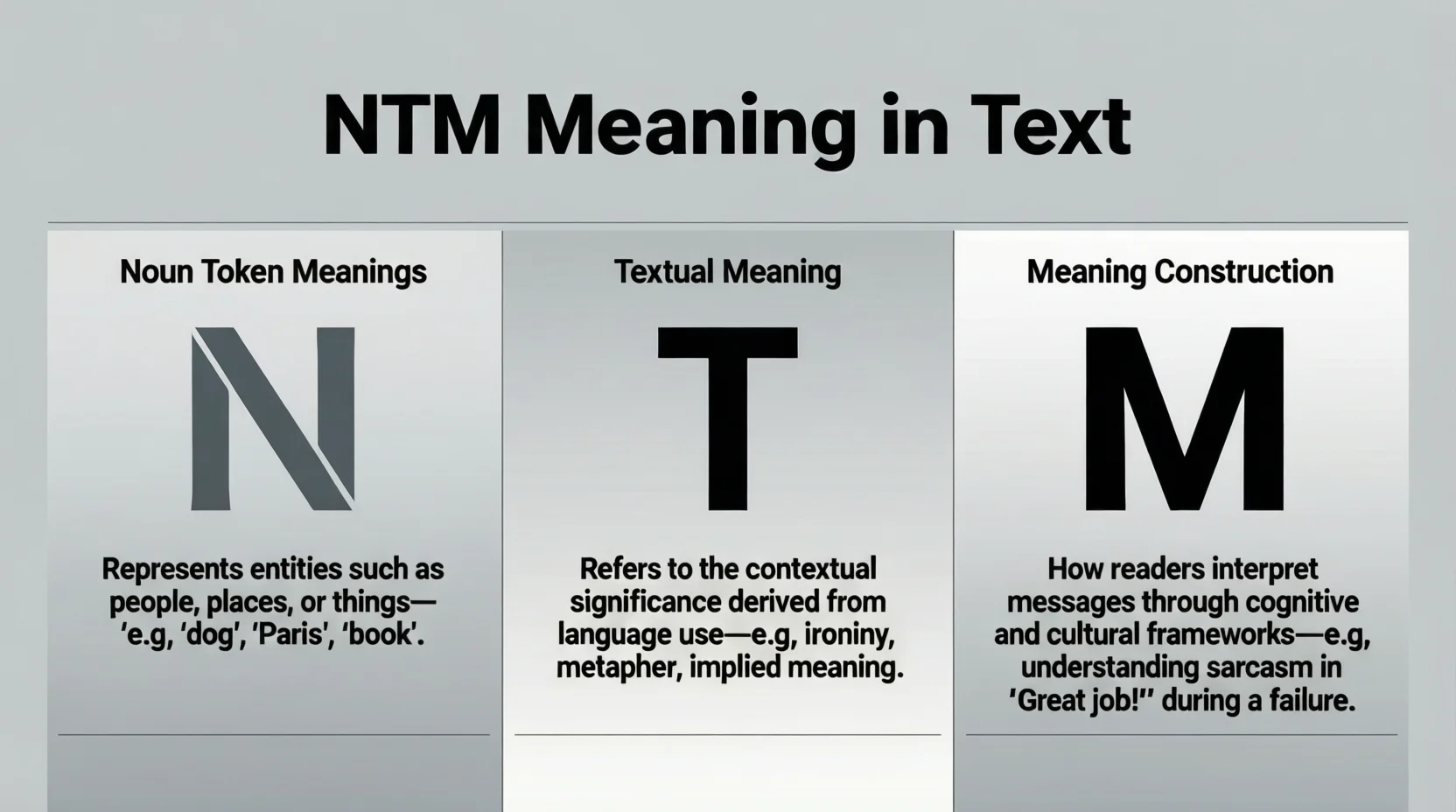 NTM Meaning in Text