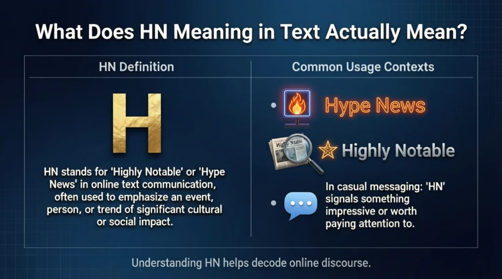 What Does HN Meaning in Text Actually Mean