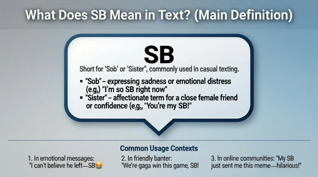 What Does SB Mean in Text? (Main Definition)