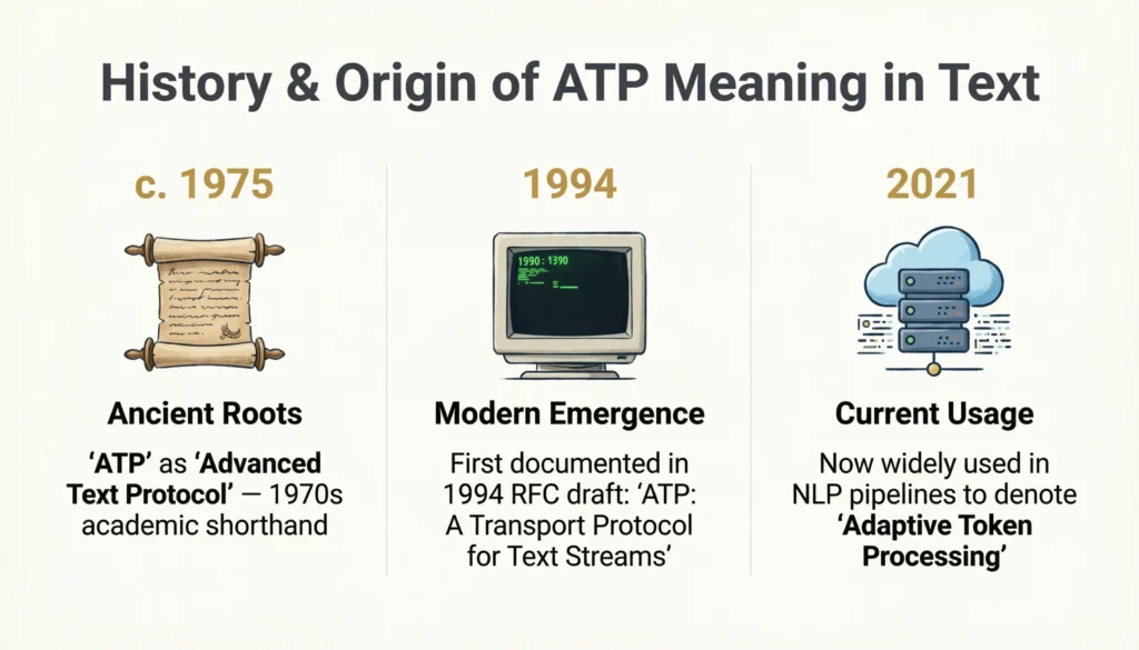 History & Origin of ATP Meaning in Text