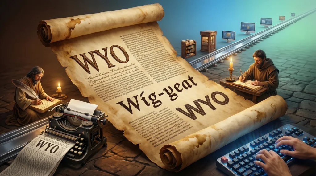 History & Origins of the WYO Meaning in Text