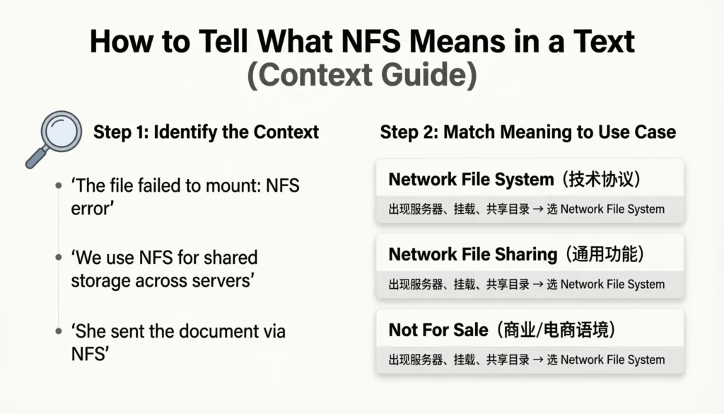 How to Tell What NFS Means in a Text (Context Guide)