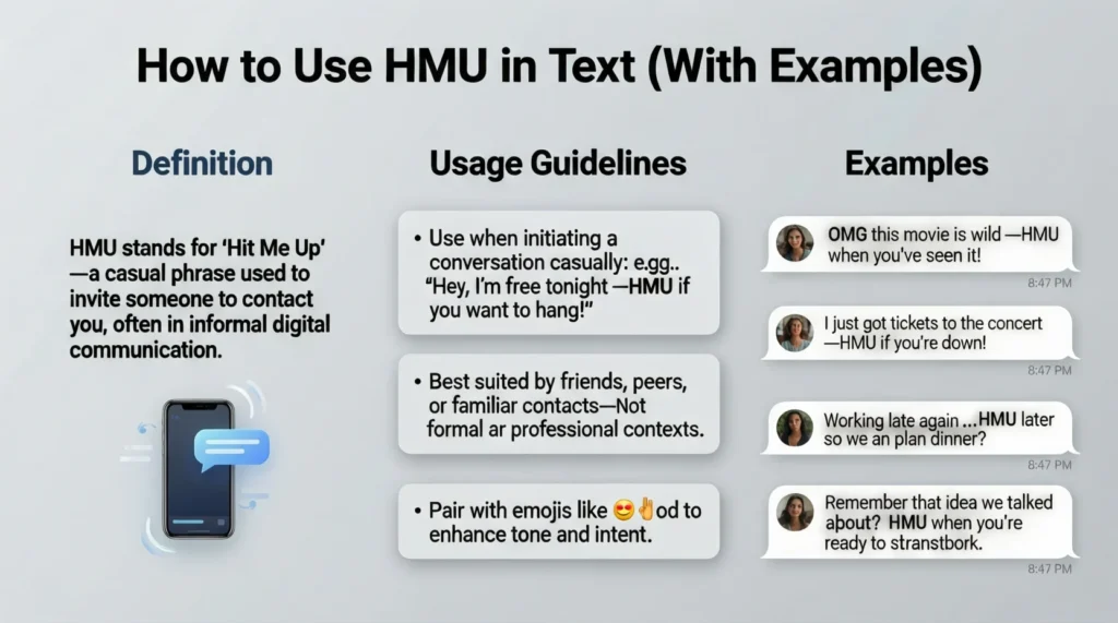 How to Use HMU in Text (With Examples)