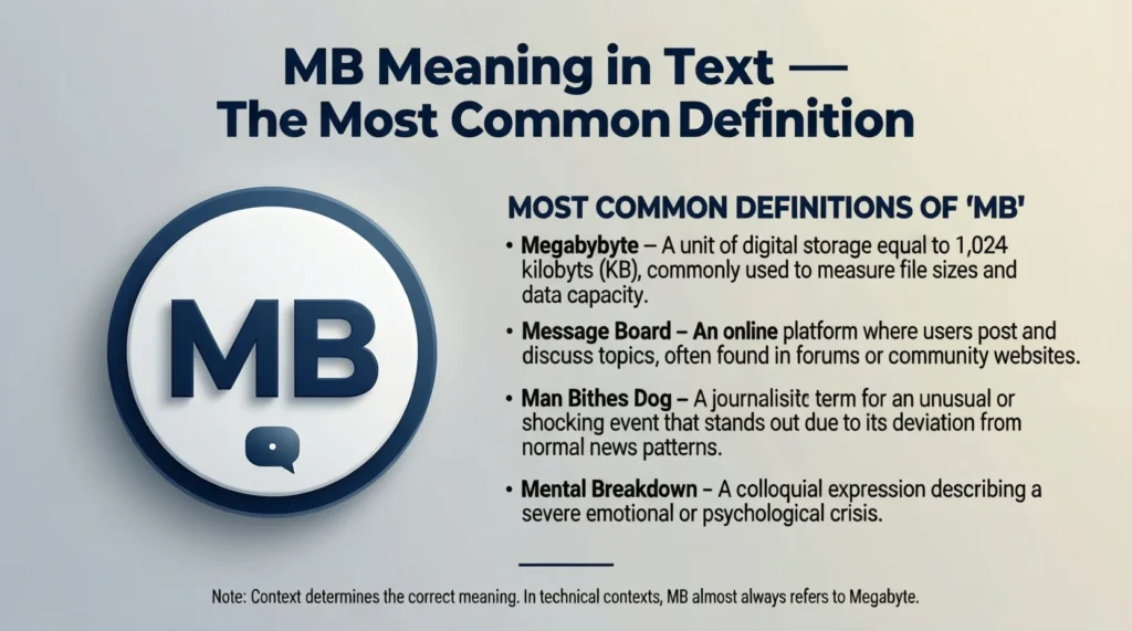 MB Meaning in Text — The Most Common Definition