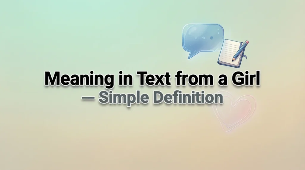 … Meaning in Text from a Girl