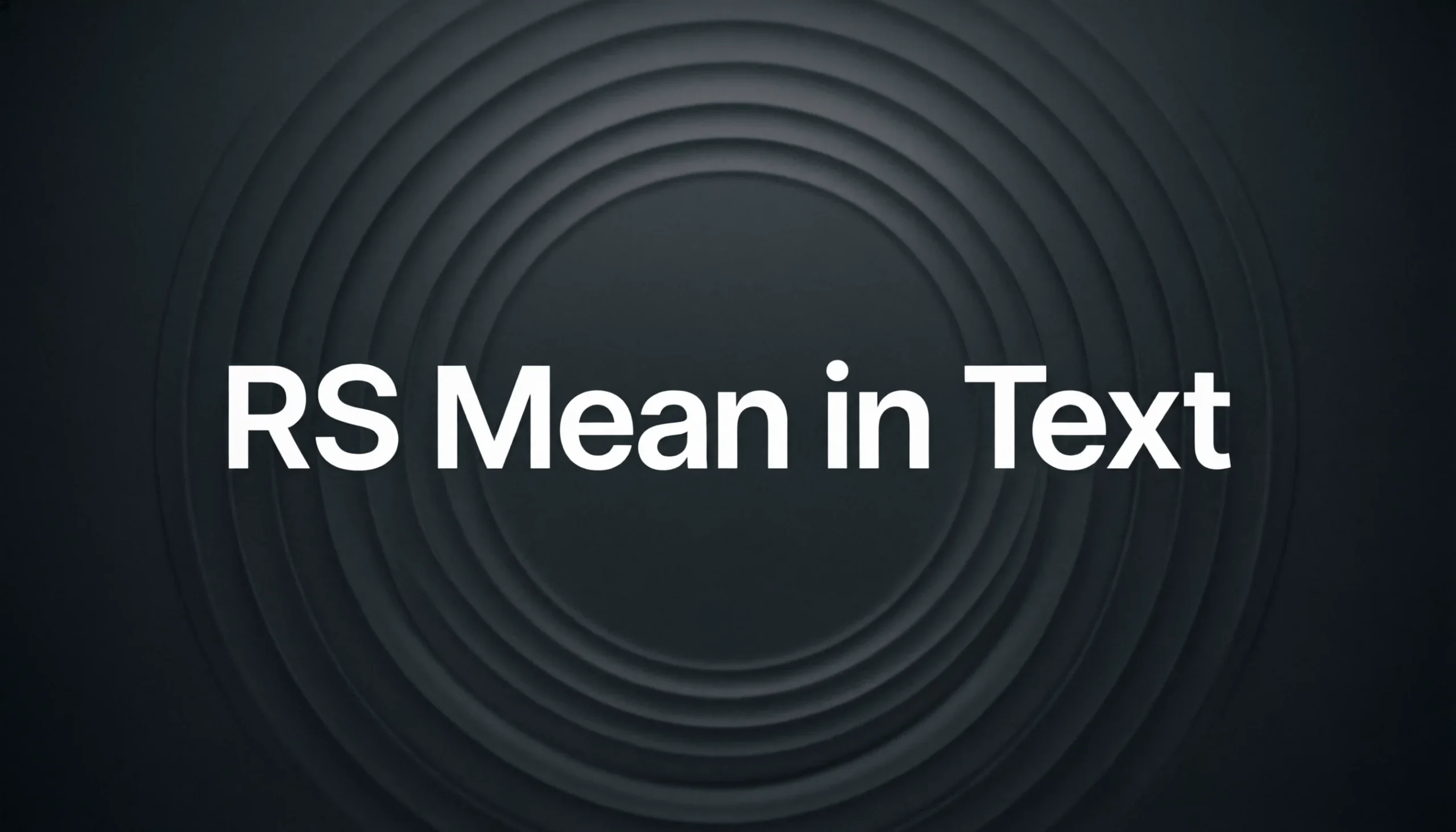 RS Mean in Text
