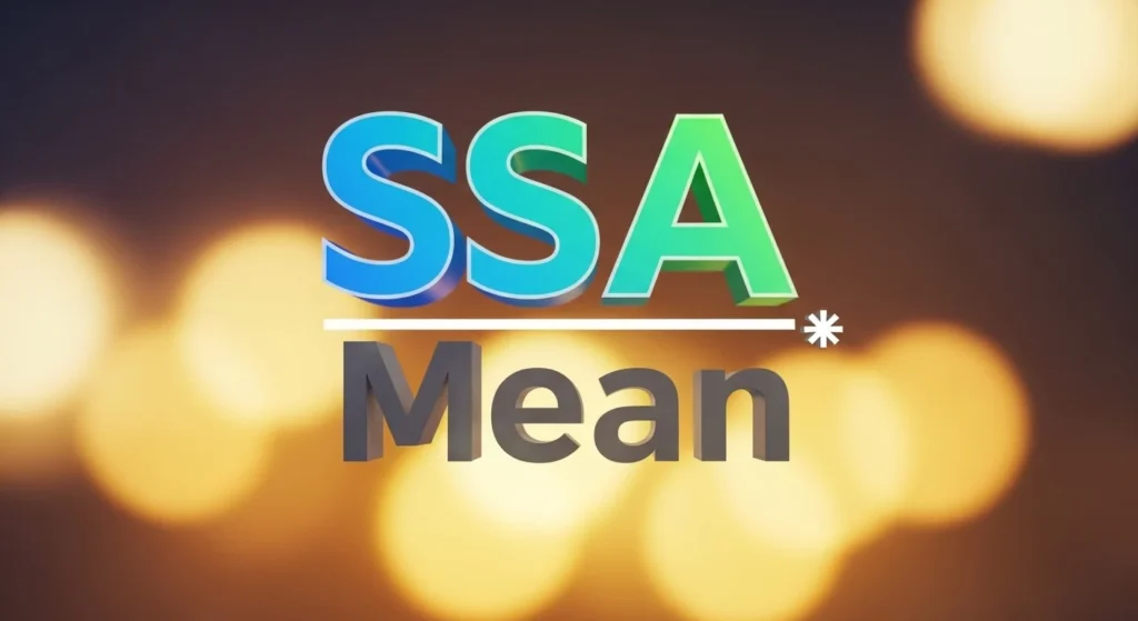  SSA in Professional or Formal Texts — Not Slang