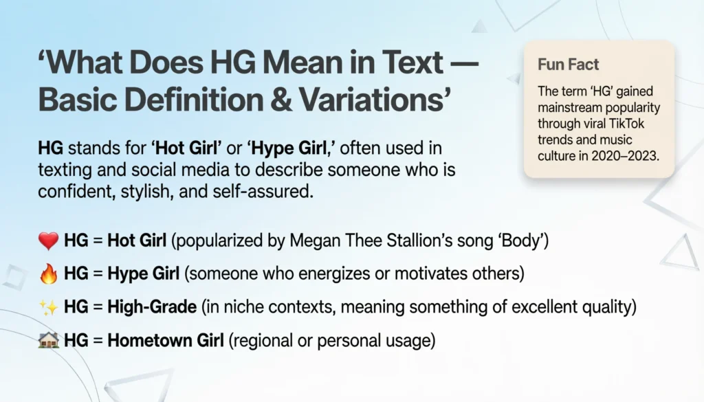  What Does HG Mean in Text