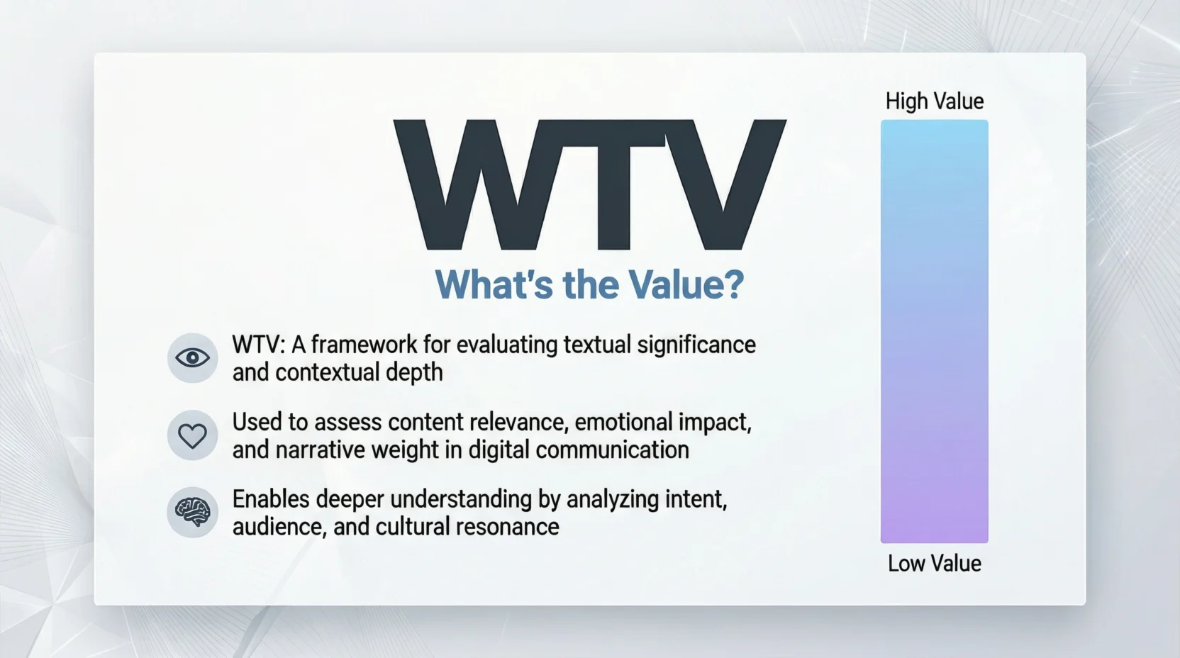 WTV Meaning in Text