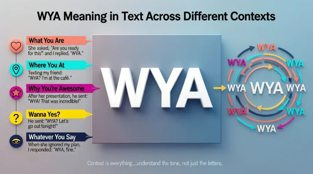 WYA Meaning in Text Across Different Contexts